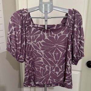 Rain Purple Floral Blouse